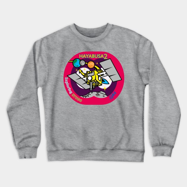 Hyabusa 2 Exploring Ryugu: The Arrival Logo Crewneck Sweatshirt by Spacestuffplus